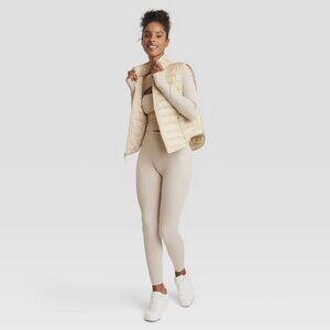 Women's Quilted Puffer Vest - JoyLab Ivory M